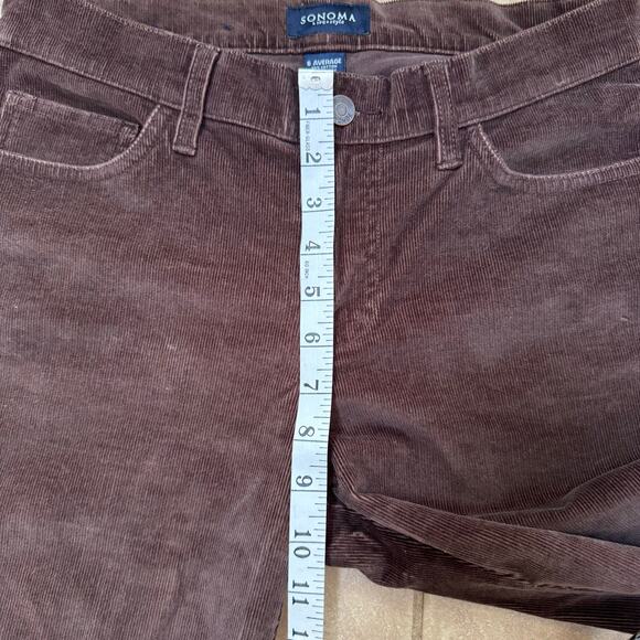 Sonoma Brown Corduroy Wide Leg Trouser Pants Women’s Size 6 - Picture 7 of 9
